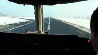 KLM MD11 Cockpit view landing at Amsterdam [upl. by Belita]