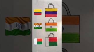 Indian Flag 🇮🇳 Madagascar Flag 🇲🇬 Armenia Flag 🇦🇲 Lock Design Colour shorts indianflag youtube [upl. by Eglanteen]