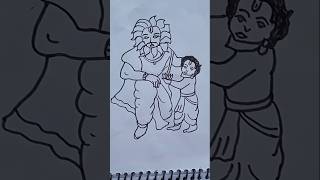 Pahlad Narsimha ka Chitrayoutubeshorts drawing art [upl. by Manus]