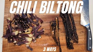 Chili Biltong 3 Ways  Sliced Stokkies amp strips [upl. by Aenit246]