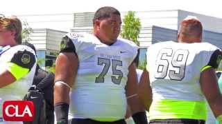 The Opening 2013 Lineman Challenge Damien Mama OL2014  CollegeLevelAthletescom [upl. by Bayard]