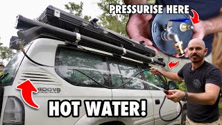 DIY Vehicle Water Storage Roof Top Pressurised Hot Water [upl. by Bonnice]