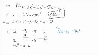 The Factor Theorem and The Remainder Theorem [upl. by Ihdin681]