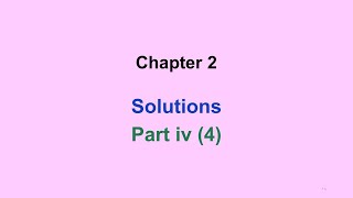 Analytical chemistry Ch 2 Solution part iv 4 [upl. by Seldon]