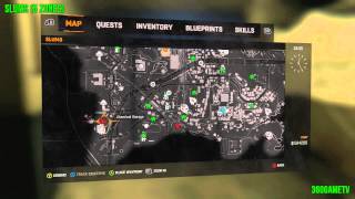 Dying Light  All Quarantine Zone Locations as Map Video Trespassing Achievement  Trophy [upl. by Asehr296]