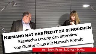 Günter Gaus im Gespräch mit Hannah Arendt  Szenische Lesung  281118 [upl. by Filiano]