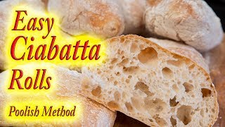 Ciabatta bread rolls made at home [upl. by Eddina]