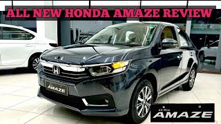 NEW HONDA AMAZE REVIEW 2024  HONDA AMAZE VX  Top Model  Review [upl. by Bernadene119]