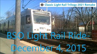 BSO Light Rail RideDecember 4 2015 [upl. by Sitnalta]