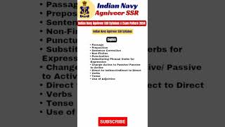 Indian Navy Agniveer SSR Syllabus amp Exam Pattern 2024shortfeed teachtak1191 [upl. by Sunshine324]