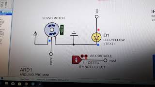 IR SENSOR OPERATED SERVO MOTOR USING PROTEUS [upl. by Soalokcin]