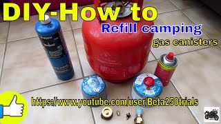 DIYHow to refill camping gas canister [upl. by Ak881]