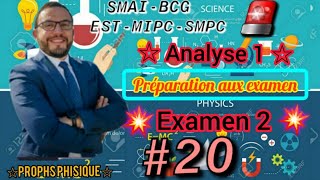 💥 20 Analyse1🎁🔥  🤯👌Examen générale 2 🚨 [upl. by Wardle]