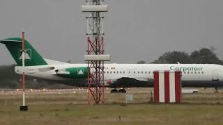 CARPATAIR FOKKER 100 landing SOUTHEND AIRPORT [upl. by Llecram]