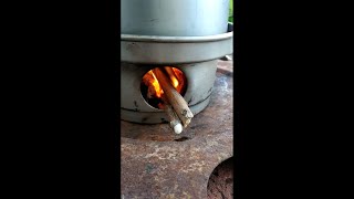 Making Tea And Hot Chocolate At The Allotment Using A Kelly  Ghillie Kettle [upl. by Niak676]