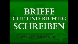 Deutsch Lernen  BRIEFE schreiben  Briefformen [upl. by Rudolfo80]