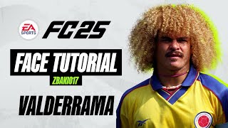 EA FC 25  CARLOS VALDERRAMA  FACE CREATION  Pro Clubs LOOKALIKE [upl. by Arhas596]