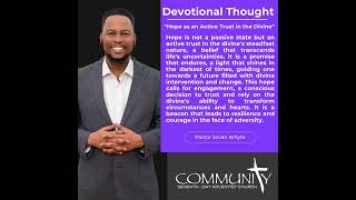 Devotional Thought from Pastor Jovan Whyte [upl. by Rimas]