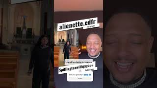 alienettemusique The Prayer youtubeblack duetsinging youtubeshorts singer youtubehighfive [upl. by Ashwell591]