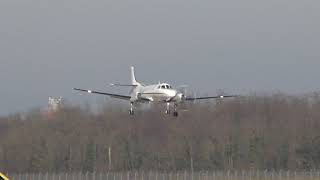 Fairchild C26D Metro III  United States Navy  Landing at LFSBLSZM [upl. by Adrahs448]