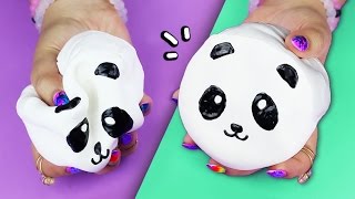 DIY Panda SQUISHY ♥ MAKE YOUR OWN SQUISHIES [upl. by Marvella702]