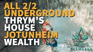 All Thryms House Wealth Chest Keys AC Valhalla Jotunheim Underground [upl. by Calore]