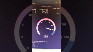 Glasfaser Speedtest 1GBit  400Mbit wifi speedtest internet [upl. by Nage]