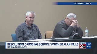 Resolution opposing school voucher plan fails [upl. by Ame]