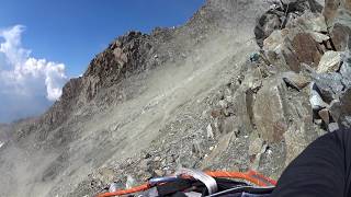 Grand Couloir  Mont Blanc  Rock falling 11082015 [upl. by Nirraj103]