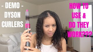 DEMO  DYSON AIRWRAP CURLERS  DOES IT STRAIGHTEN amp CURL MY CURLY HAIR Part 1 of 2 [upl. by Yattirb]