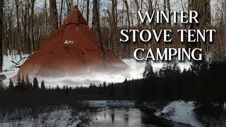 Movie Night in Algonquin Park  3 Day Winter Camping Trip [upl. by Hairom]