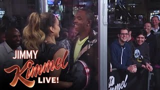 Jimmy Kimmel Live Celebrity Kissing Booth with Jessica Alba [upl. by Ahsielat]