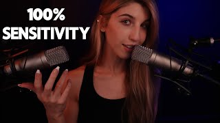 100 SENSITIVITY UNINTELLIGIBLE WHISPERS NOT INAUDIBLE ASMR [upl. by Yentterb]