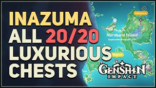 All 20 Inazuma Luxurious Chest Locations Genshin Impact [upl. by Emiolhs]