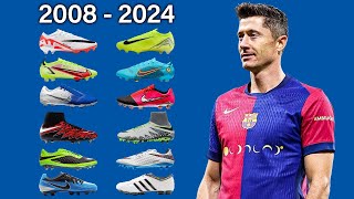 ROBERT LEWANDOWSKI  New Soccer Cleats amp All Football Boots 20082024 [upl. by Keener]