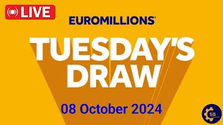 euromillions draw Live 08 October 2024  Tirage Euromillions en direct [upl. by Alet]