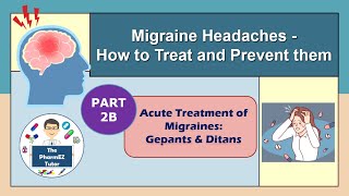 Nurtec Ubrelvy and ReyvowNew Drugs for Acute Migraine Treatment Part 2B Pharmacy medications [upl. by Faust]