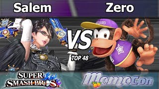 MVGSalem Bayonetta vs TSMZero Diddy Kong  Wii U Winners Quarters  Momocon 2017 [upl. by Anilorak466]