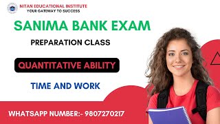 Sanima Bank Exam Preparation ClassQuantitative AbilityTime and Work [upl. by Atnoved826]