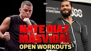 Nate Diaz vs Jorge Masvidal OPEN WORKOUTS  MMA Fighting [upl. by Onitsuaf149]