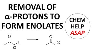 alphaproton deprotonation to make enolates [upl. by Tulley]