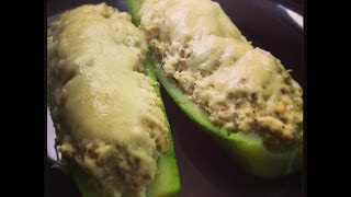 Calabacines rellenos con verdura pollo y queso [upl. by Nazler983]