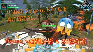 DINO TAMERS USING DOMINUS T REX in BATTLE TUTORIAL [upl. by Thornton]