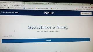 lyrics finder web app using musixmatch api [upl. by Josee928]