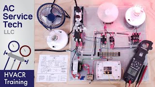 Teaching HVAC ELECTRICAL Wiring Components Troubleshooting to Students using a Training Board [upl. by Anitsenre749]