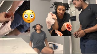 Wiping PERIOD on my fiancé 😱 PRANK [upl. by Tiedeman652]