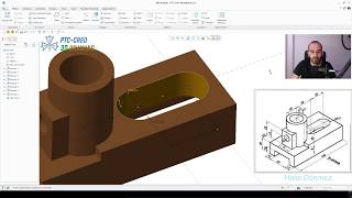 CREO 3 Boyut Modelleme 05 CREO 3D Part Designer Basic Halis Hoca [upl. by Ardiedal]