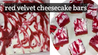 red velvet cheesecake bars recipe without eggs vegkitchenandhome पनीर केक redvelvetcake [upl. by Adikam]