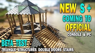 Ark NEW STRUCTURES UPDATE Triangle pieces double doors stairs amp more [upl. by Eaneg382]