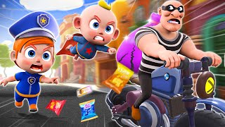 Baby Police Chase Thief  Baby Police Song👮  Dont Eat Anymore More Nursery Rhymes amp Kids Songs [upl. by Eiznek863]